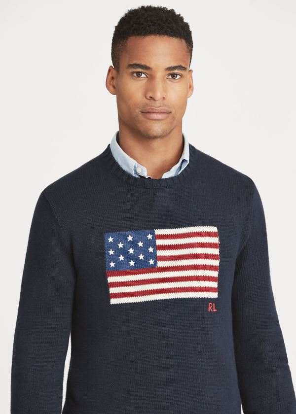 Polo Ralph Lauren The Iconic Flag Striktrøje Herre Danmark (XMOKP5102)